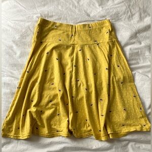 Yellow Patterned Women's Skirt